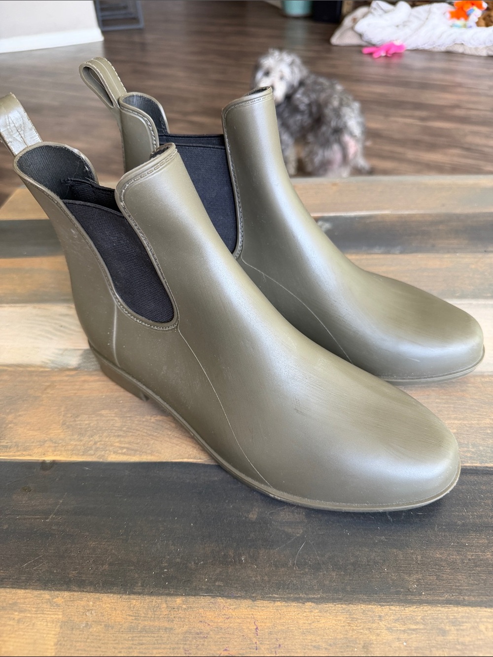 Target Olive Green Chelsea Rain Booties